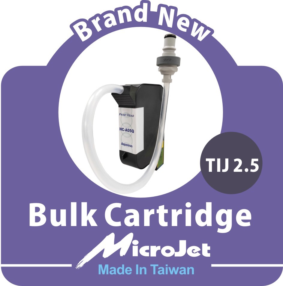 Empty Bulk Cartridge Q2320A, Q7456A, Q2357A, Q2382A TIJ 2.5 Aqueous Pigment inks on C6119A, Q2321A, Q7456A(4500), W3S26A