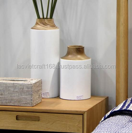 Best selling High quality spun bamboo lacquer vase from Vietnam