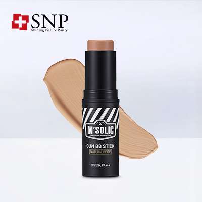 [SNP] M'Solic Sun Bb Stick Light/Natural Beige / korean cosmetics / men cosmetics