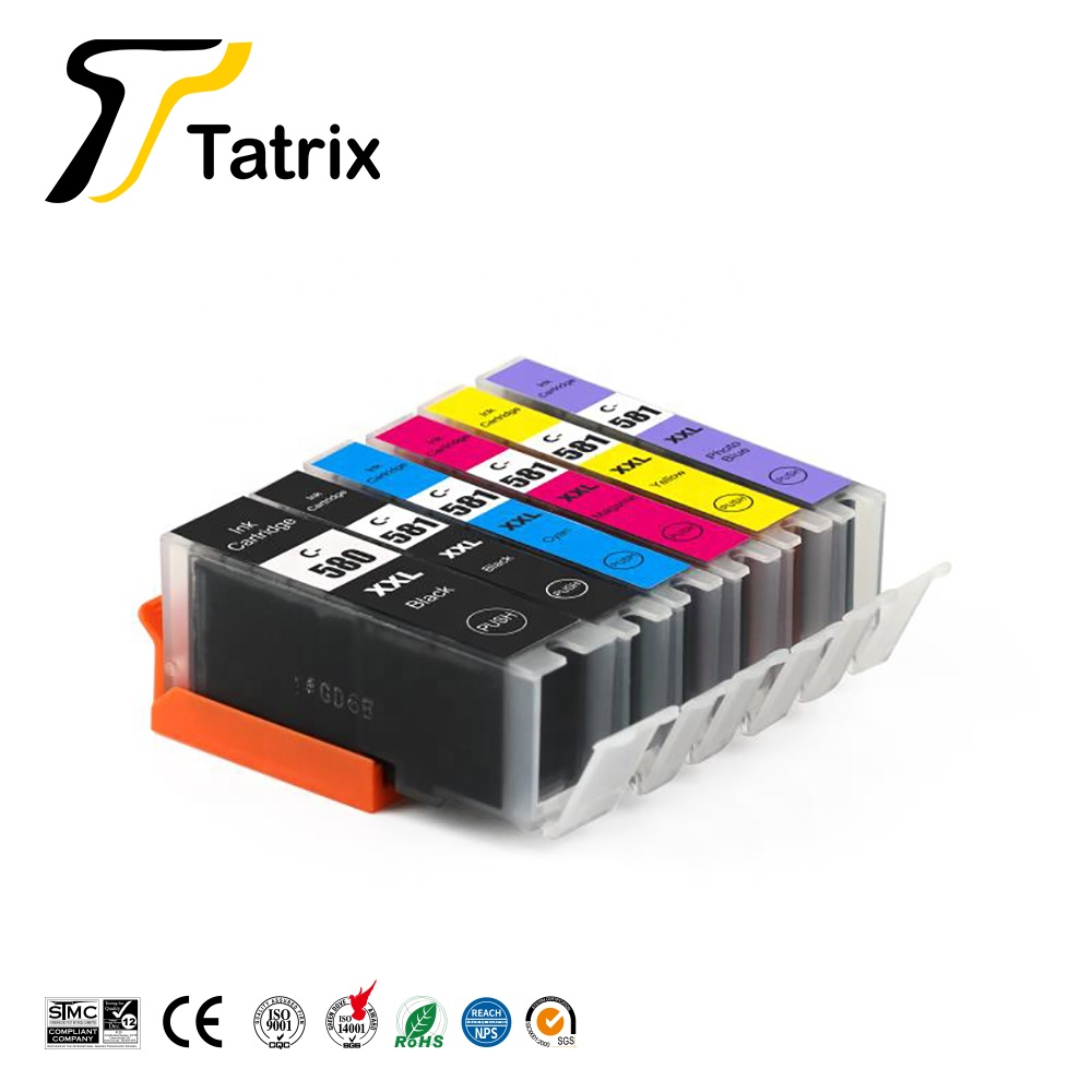 Ts705 Tatrix 580 PGI-580 PGI580 PGI-580XXL 581 CLI-581 CLI581 чип универсальный цветный картридж для Canon ts705 PIXMA TS6150