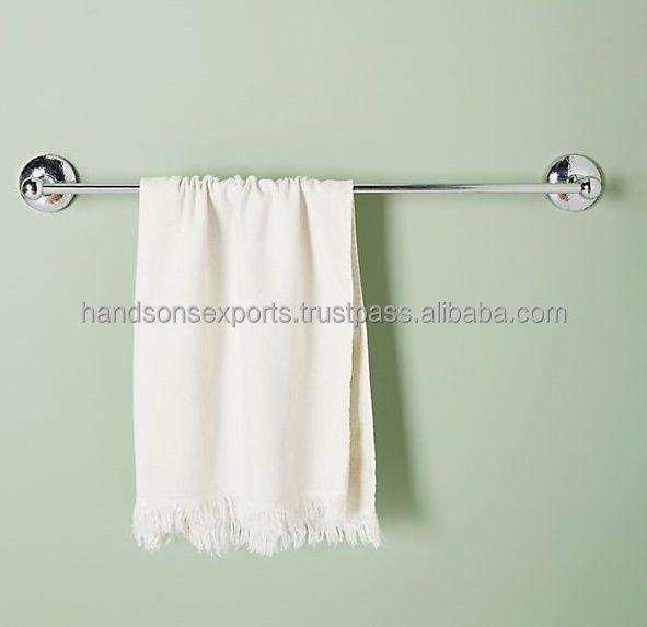 Hammered Silver Towel Rod