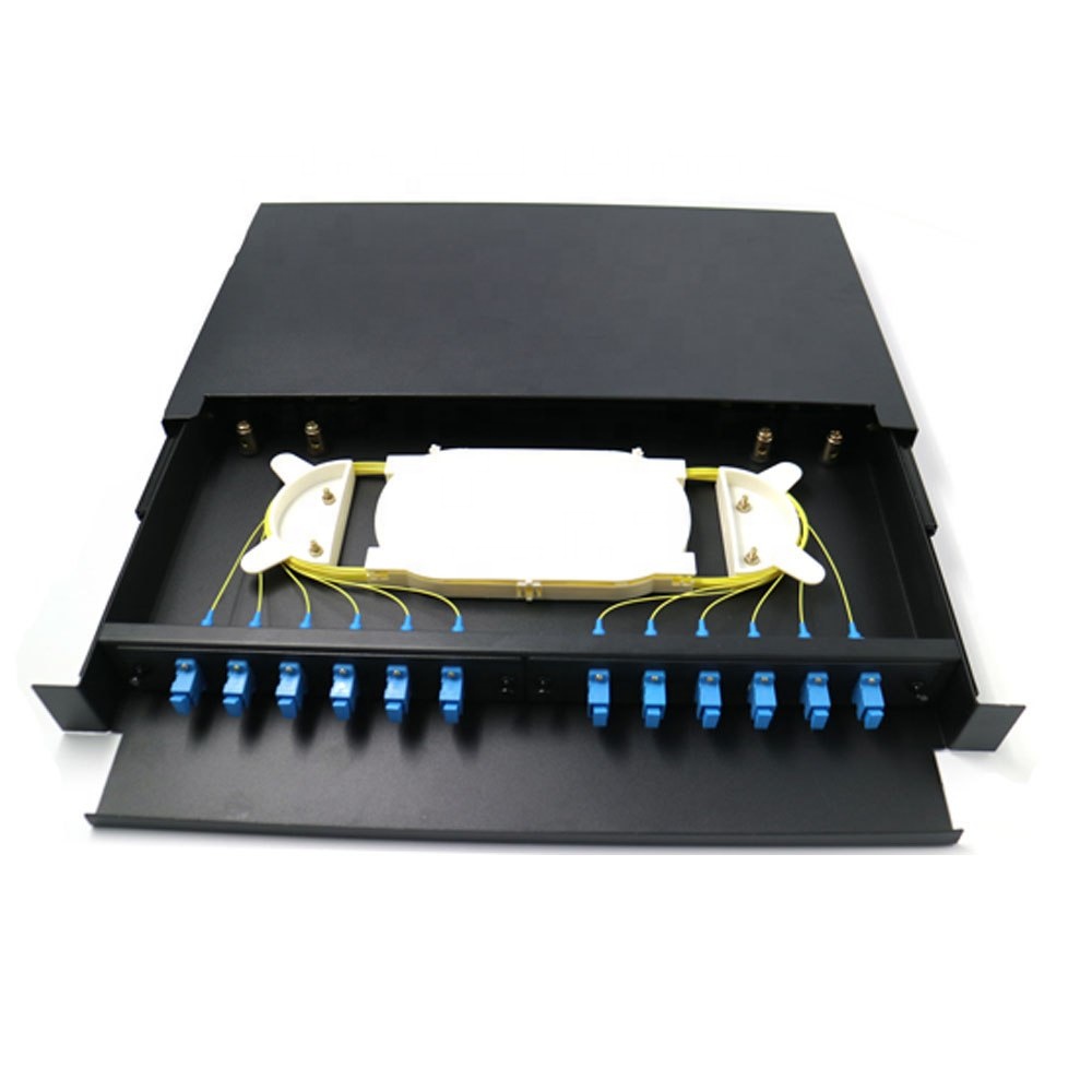 SC/LC/ST/FC 12 24 Core 19 "стойку оптического волокна распределительная рамка Odf волокно оптическое патч панель