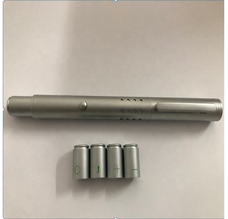 5 caps Green laser Pointer PEN type 532nm 5mw 1mw for power pointer presentation