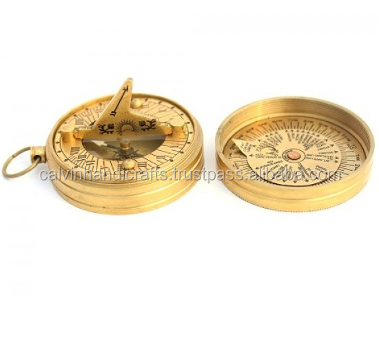 Collectable Brass Sundial & Compass Pocket Sundial compass CHCOM554