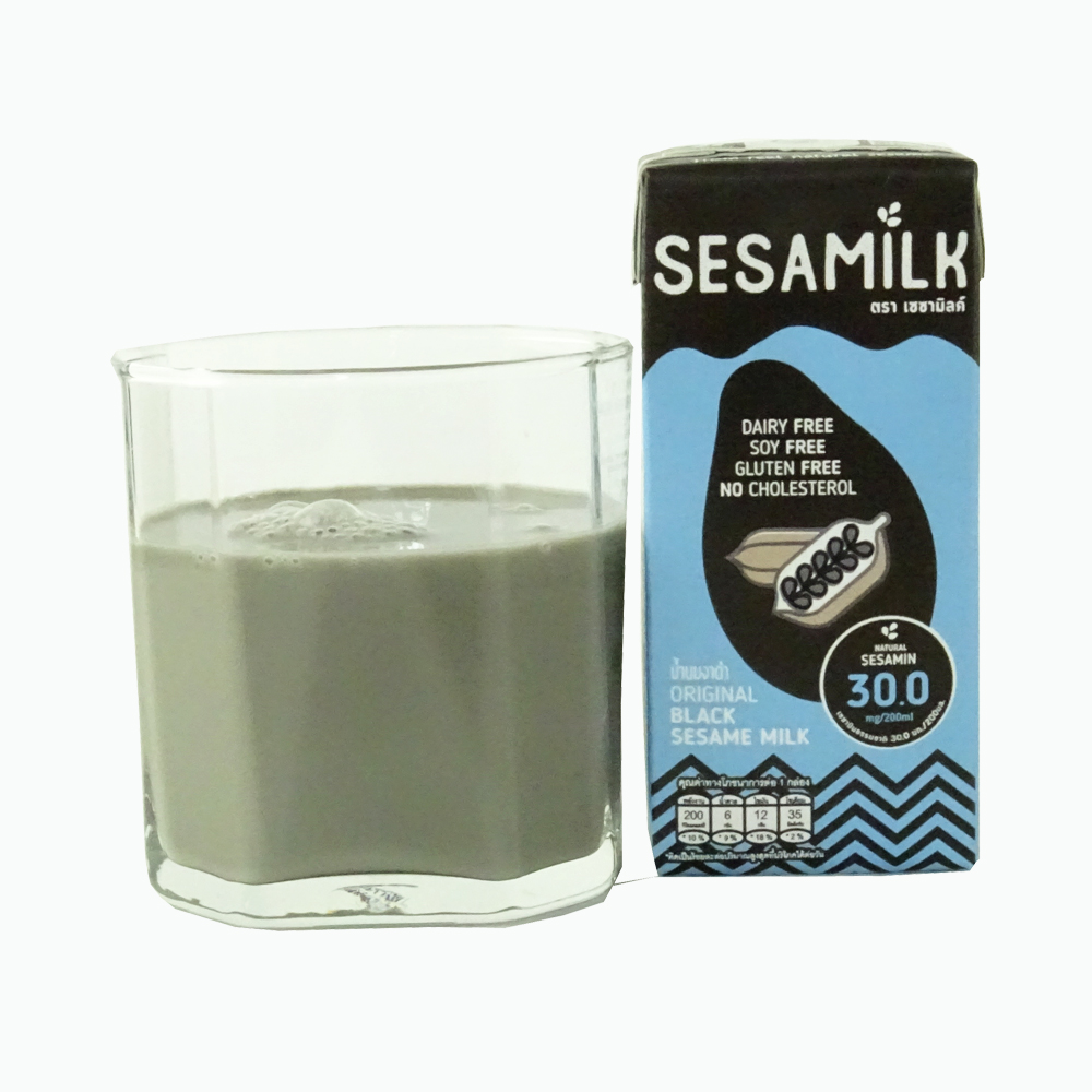 Sesamilk оригинальный черный кунжут молоко соя бесплатно оригинальный вкус 200 мл