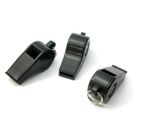 Custom logo metal/plastic whistle with lanyard