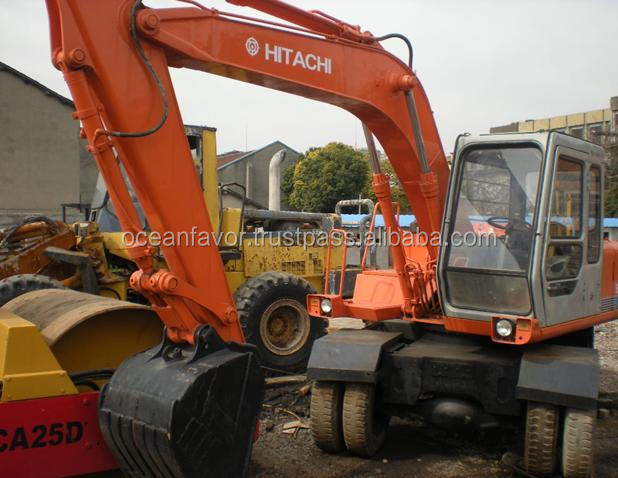 Японский Б/у колесный экскаватор hitachi ex100wd