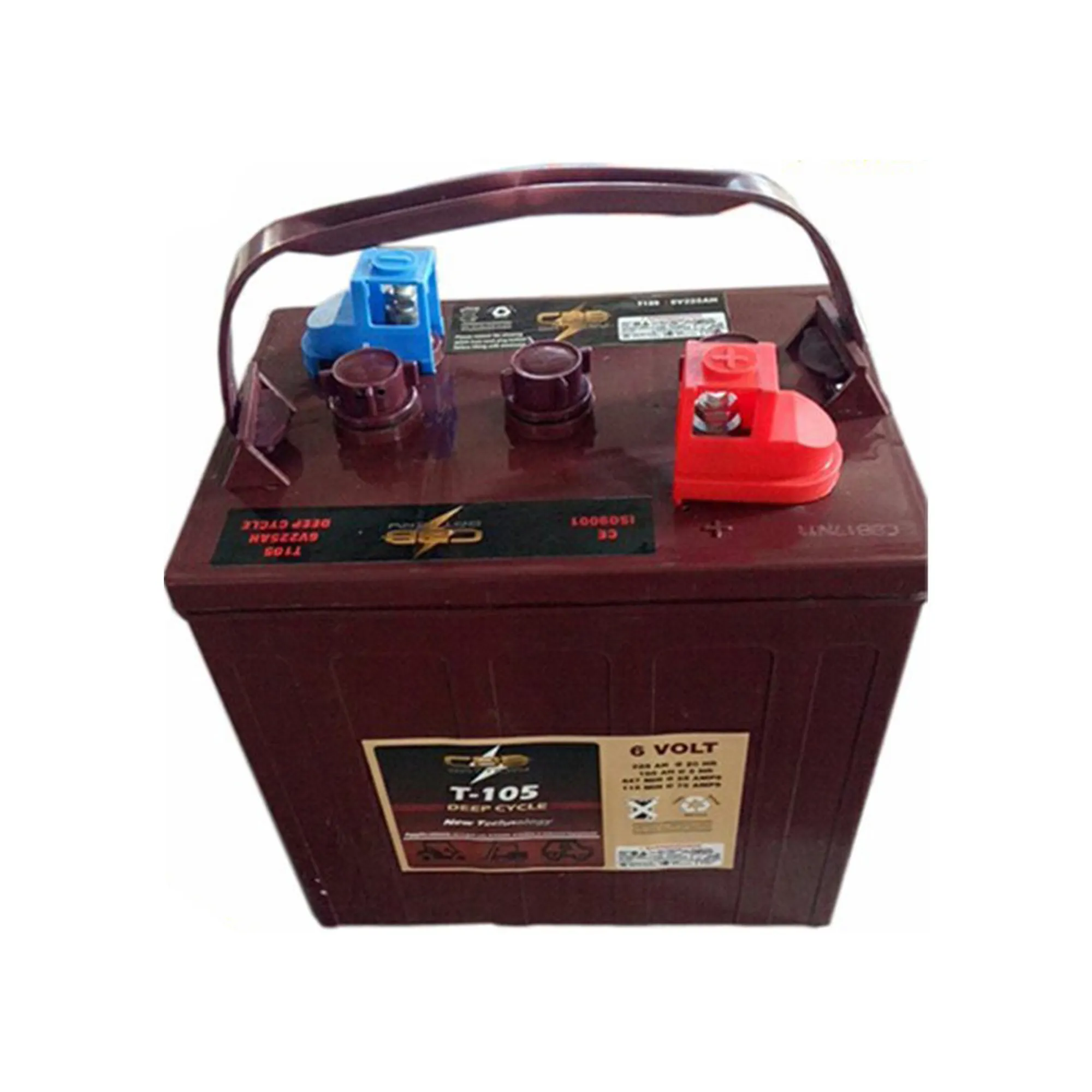 Deep Cycle Battery T105 6V208AH for golf cart