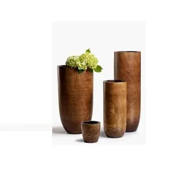 Wholesale cheap price wooden flower vase