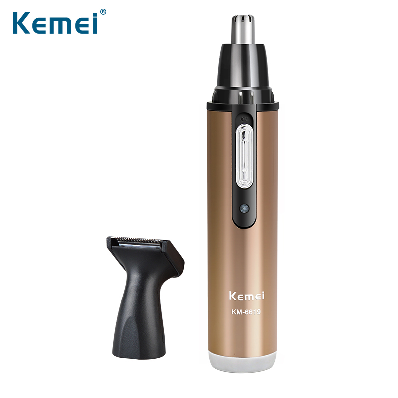 Kemei Лидер продаж KM-6629 Электрический триммер для стрижки волос в носу и ушах Аккумуляторная Мужская электробритва; Оптовая продажа