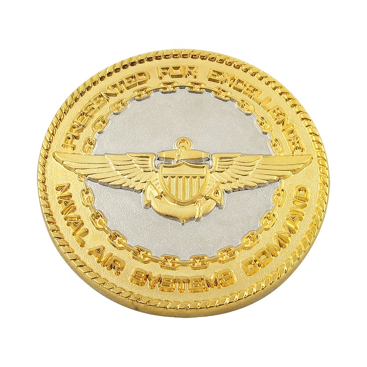 Wholesale Gold Plated Custom Eagle Challenge Coins Metal Sports Challenge Coin