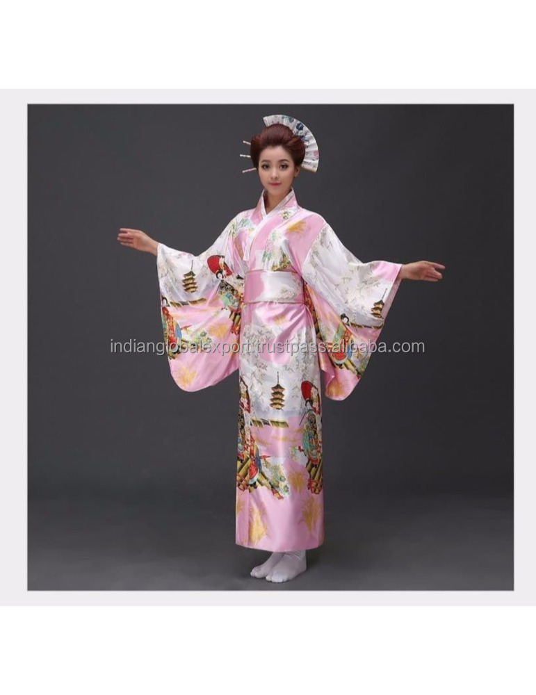 Japanese vintage original tradition silk yukata kimono