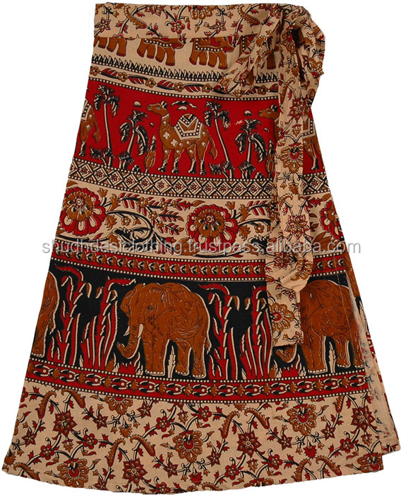 Exclusive new design cotton wrap skirt