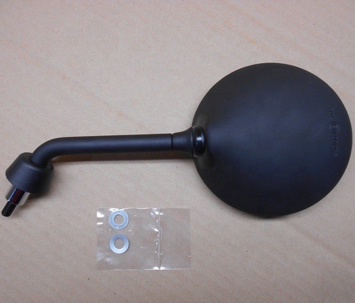 (E-Mark) Left Back Mirror for Piaggio LX125 (Matt Black)