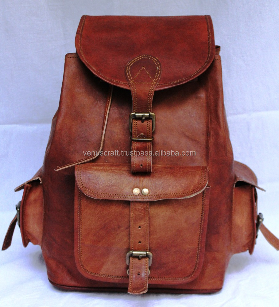 Genuine Leather Softback Women's Day Backpack with Lightweight Design