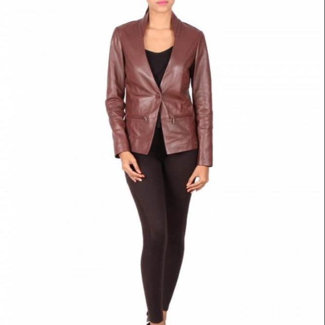 Top Quality Women 100% Genuine Lamb Leather Jacket for Women Made in Pakistan