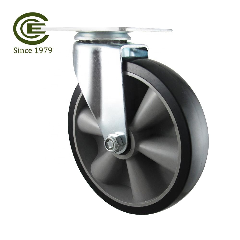 CCE Caster 5 дюймов, оптовая продажа, эластичная резина TPR со стальными шариковыми колесами