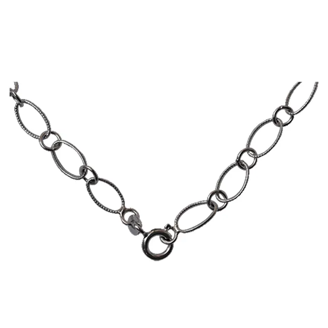 2018 Wholesale 925 Silver Brushed Link Chain 45 cm
