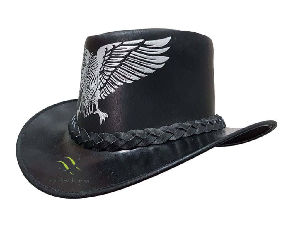 Nice Quality black color Riding Hat, Cowboy Hat Western style leather bush hats