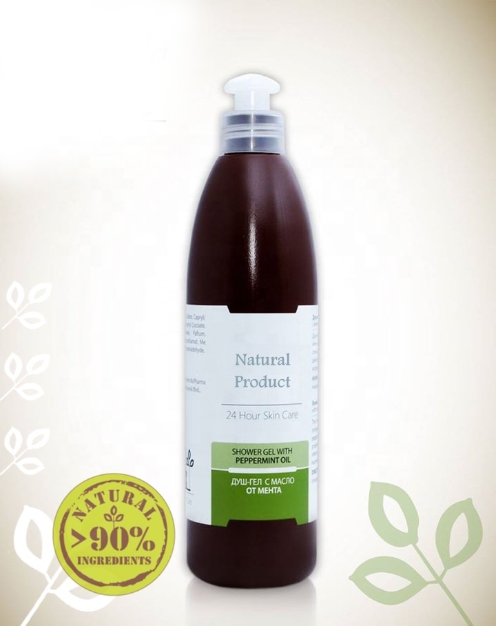 Body Shower Gel With Peppermint Essential Oil For All Skin Types Natural Cosmetic Products | Wholesale
