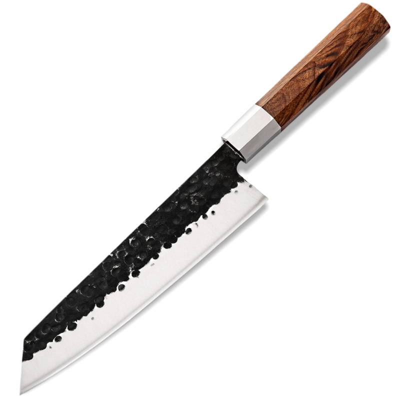 Поварской нож ручной работы, японские кухонные ножи Kiritsuke из высокоуглеродистой стали, инструменты для нарезки, Подарочная коробка с деревянной ручкой