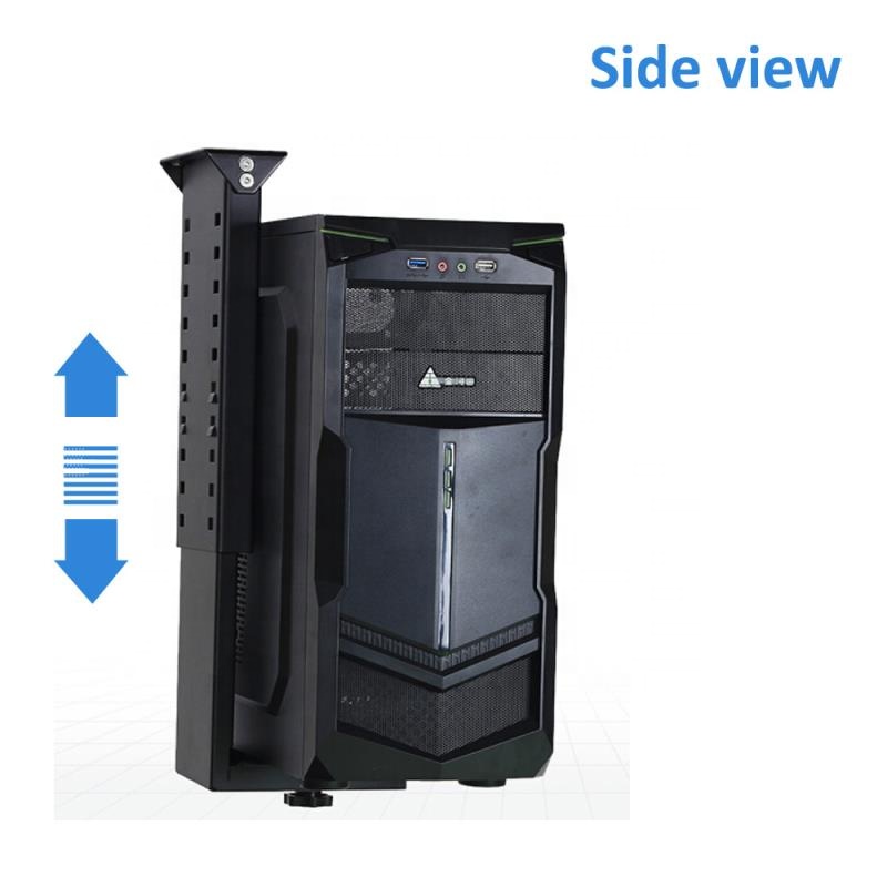 Under Desk Mount Adjustable Height and Width Computer Tower CPU Holder