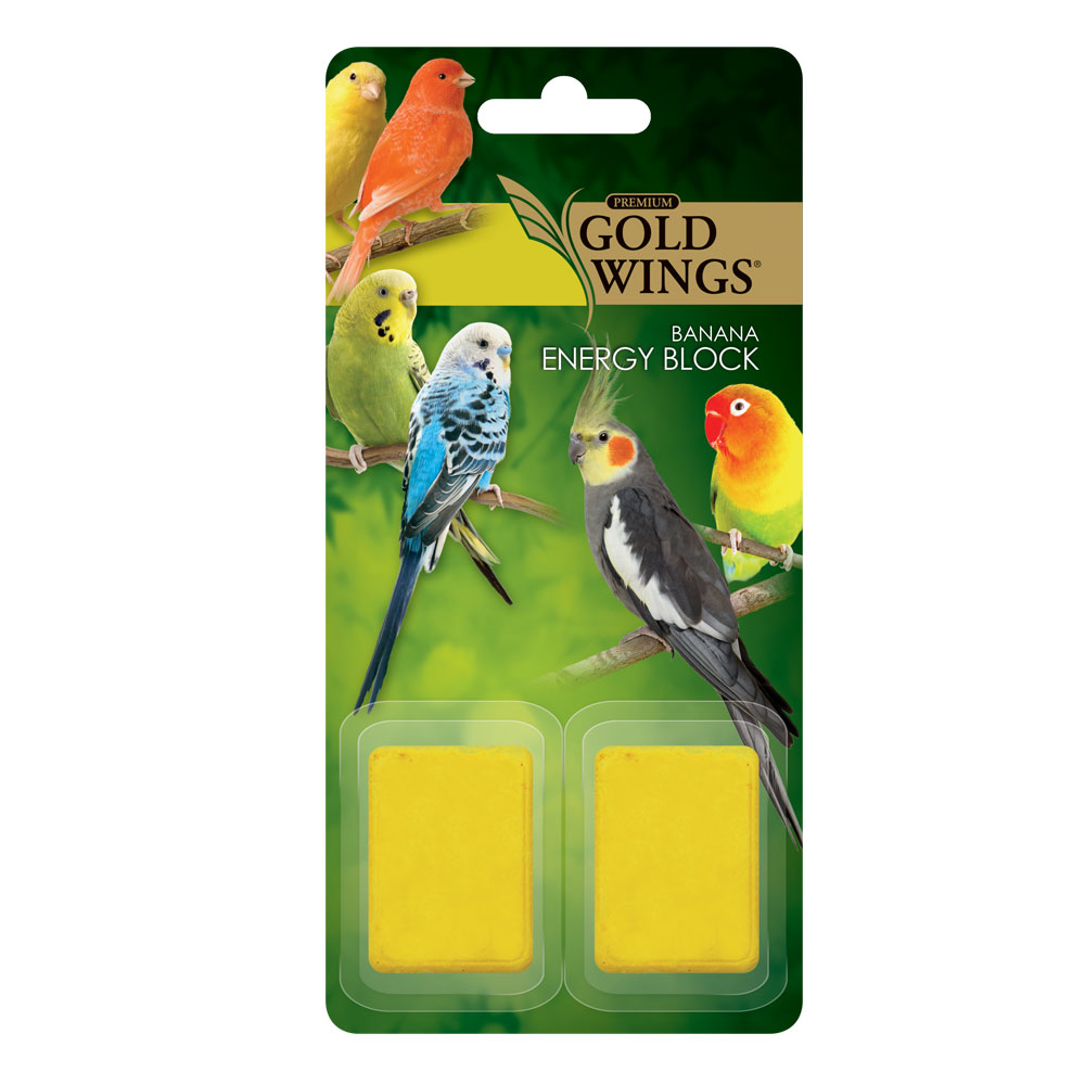Goldwings Premium Banana Energy Block for Birds - 10 pcs