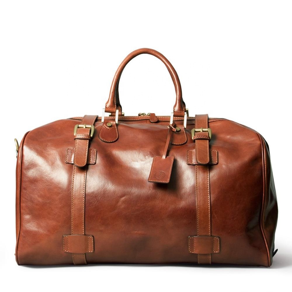 Brown Leather Luggage Bag