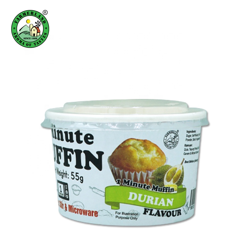 55 г Farmerland, одна минута, мгновенная мука для маффинов, Булочки с дурианским вкусом