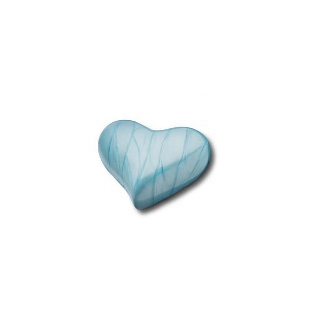Blue Pearl Heart Urn