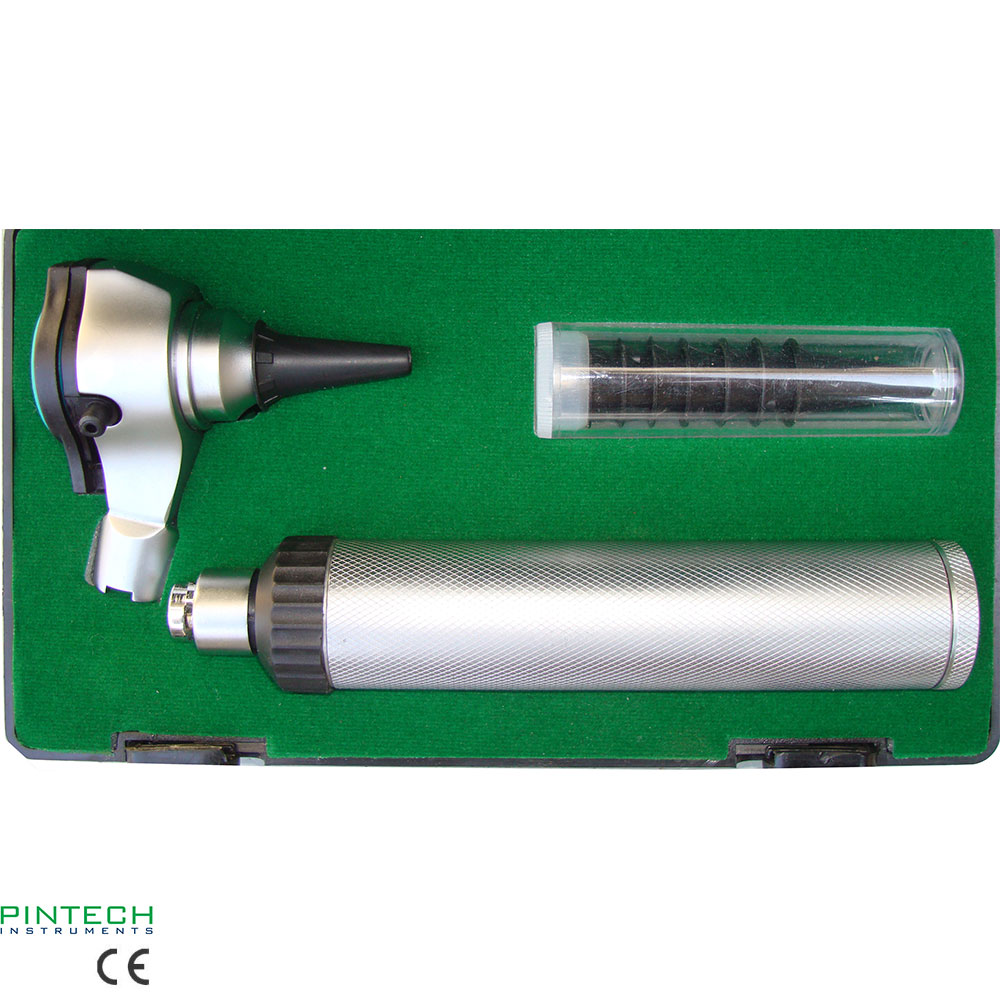 Brass Fiber Optic Otoscope Chrome Plated Medical Diagnostic Examination