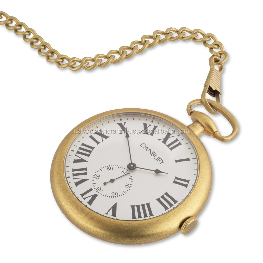Calvin Handicraft Antique Solid Brass Pendant Beautiful Pocket Watch Best Gift For Valentine Day CHMW0542