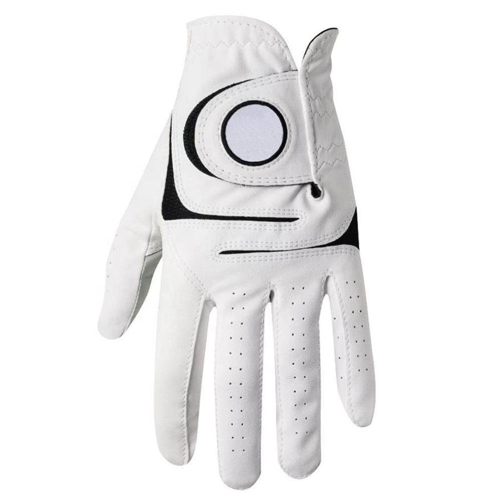 Men's Genuine Cabretta Leather Golf Glove / Non-slip White Colour Sheep Skin Leather Golf Gloves Winter Warm Ladies Women Golfer