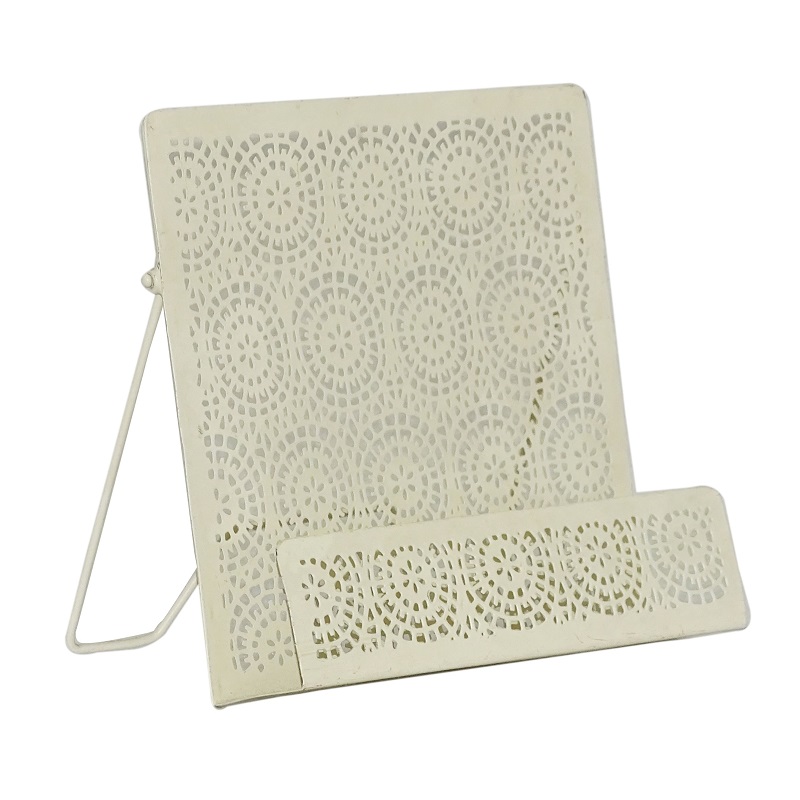 New Metal White Etching File holder display brochure rack book stand