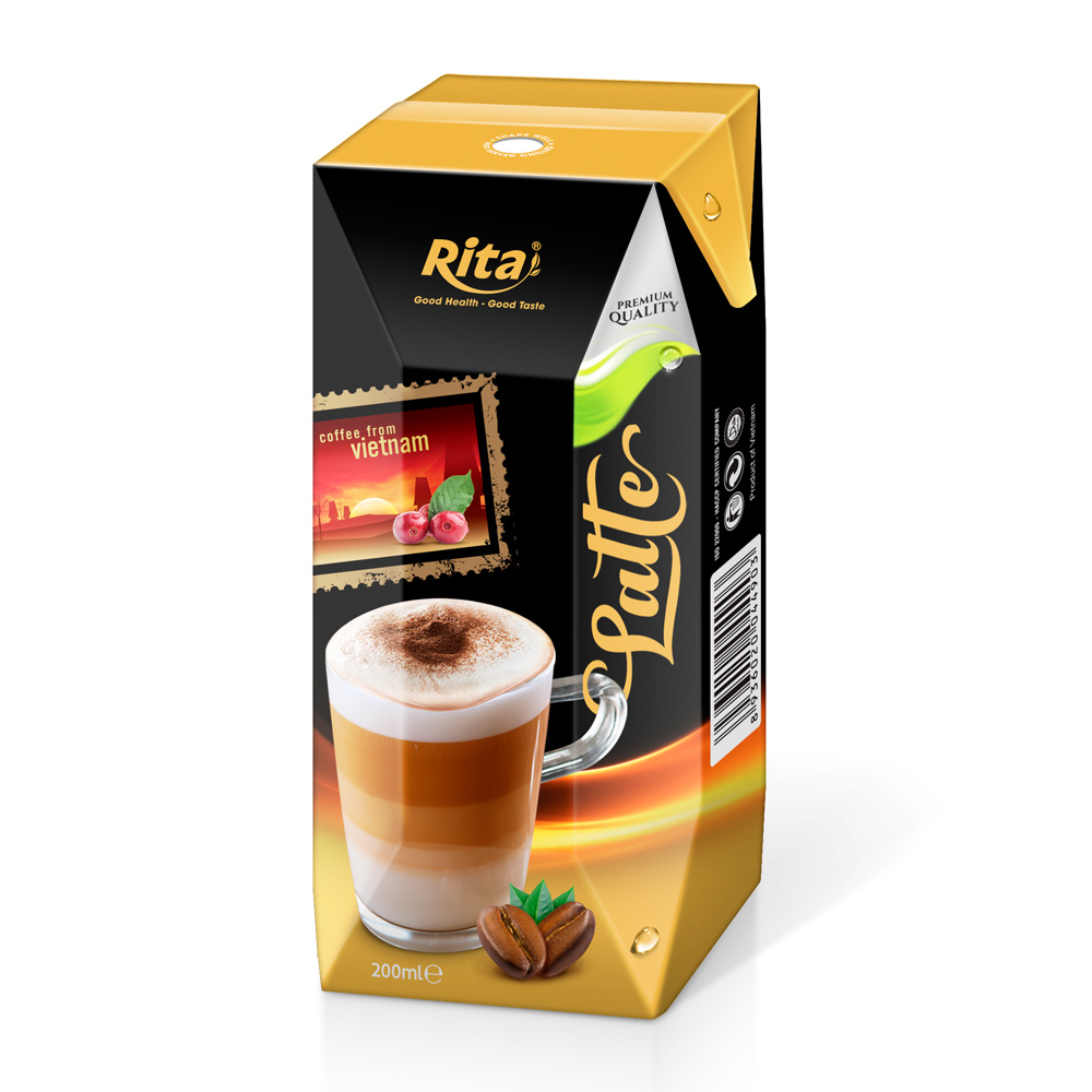Wholesale 200ml Premium Quality Latte Coffee Drink From Vietnam Supplier Increase Energy Coffee Drink