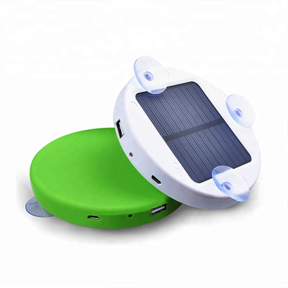 Круглые мини-5000 мАч Waterproof Solar Power Bank для мобильного телефона, 1800 мАч Окно Солнечное зарядное устройство