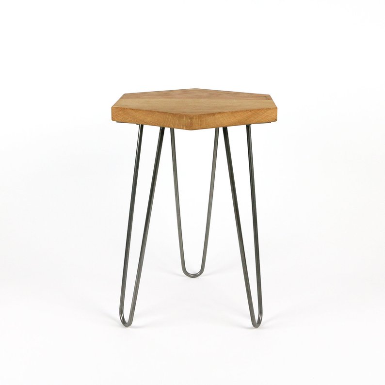 Industrial Wood Furniture With Metal Hairpin Leg