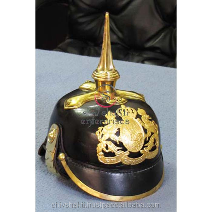 Немецкий кожаный шлем Picklehaube, немецкий баварский шлем