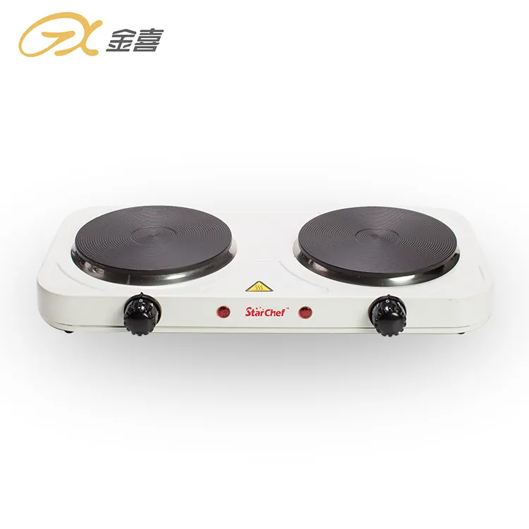 Kitchen Use Portable Electric Solid Hot Plate With Two Solid Heating Element