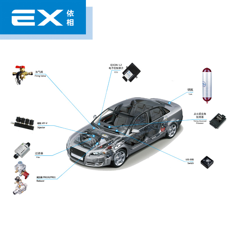 Набор для последовательного впрыска CNG (3,4 л.) V1.2 Easy Go