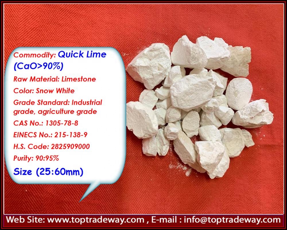 Waste Water Treatment Application and Limestone Raw Material quick lime