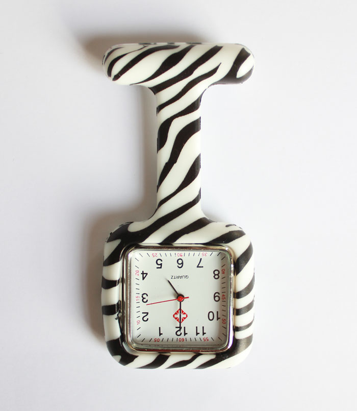 square silicone nurse watch