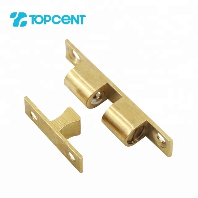 Мебельный шкаф TOPCENT, твердая дверь шкафа, латунный Магнитный двойной роликовый шариковый захват