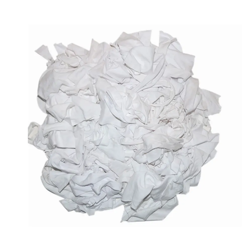 White 100% Cotton Fabric Waste Clips / Waste Cotton Rags Bangladesh White Color Industrial Cleaning Oil Ect 1&9M2SPR2017 Premium