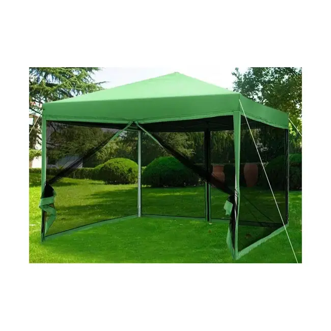 Patio Garden Tents With Mesh Net Sidewalls 3'x3' Pagoda Sunblock Canopy Outdoor Tents For Beach