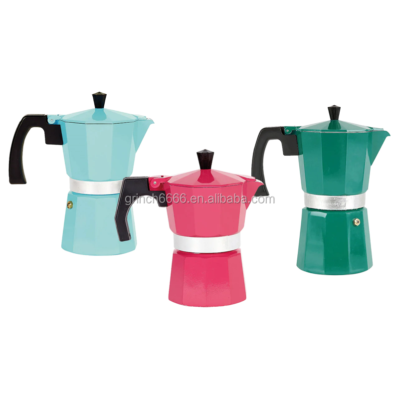Классический алюминиевый Moka чайник плита эспрессо мокко Кофеварка черный