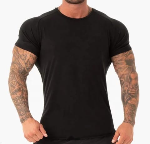 Wholesale 95% Cotton 5% Spandex T Shirts For Men Slim Fit Performance Gym Shorts Sleeve Fitness T Shirts.