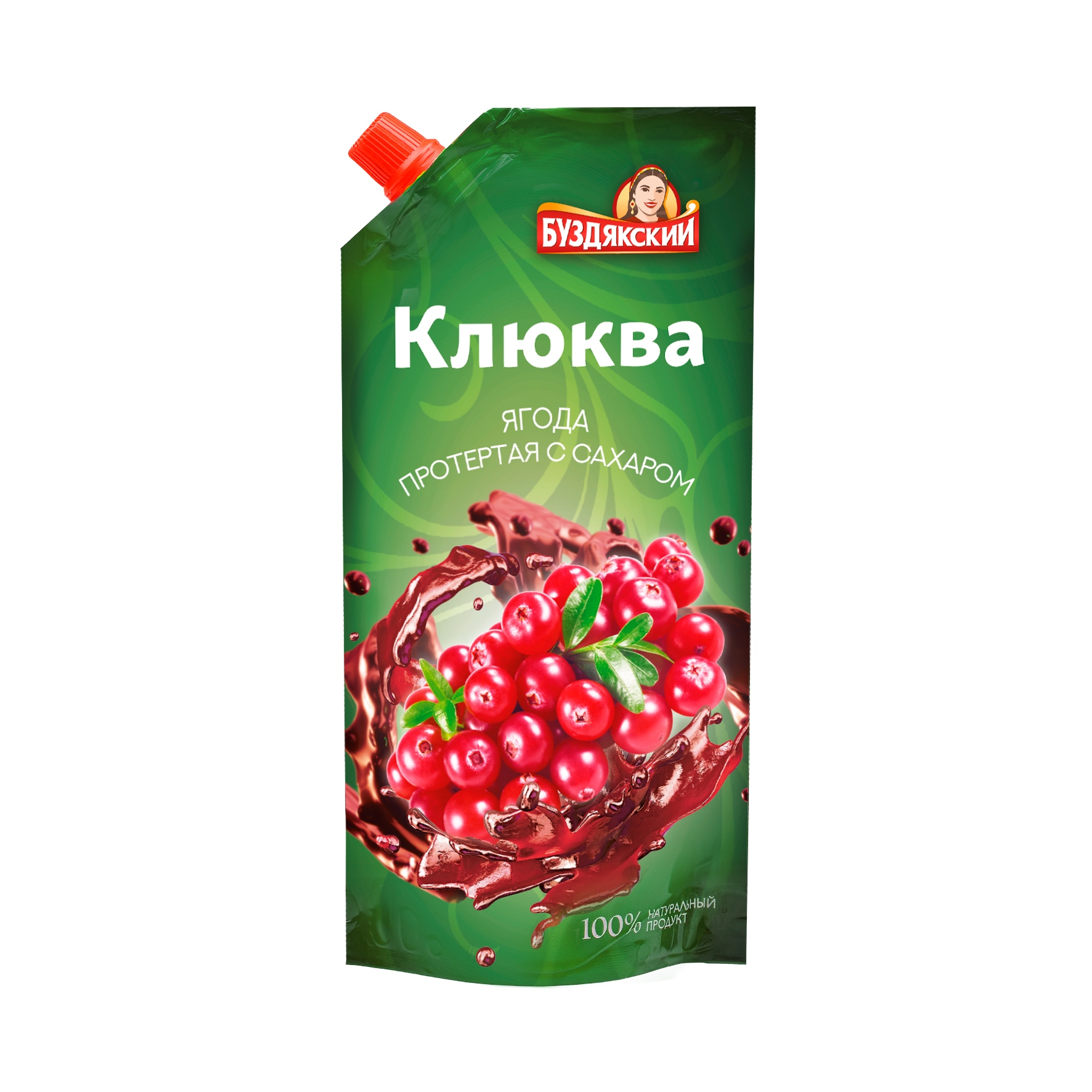 Клюквенная пюре с сахаром 280 г doy-pack