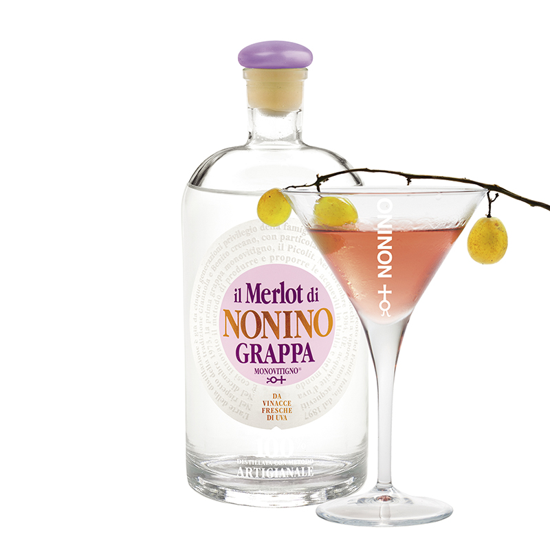 Итальянское белое виски высокого качества OEM Grappa Nonino Monovitigno Merlot 700 мл