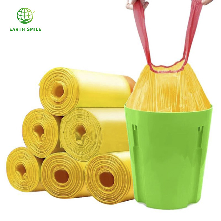 4, 8, 13 галлонов заводской кастомизации мешок для мусора на шнурке Compostable биоразлагаемый пластиковый мешок для мусора с шнурком